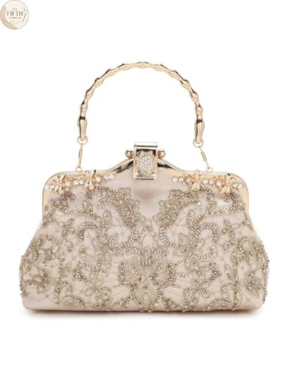 1920s Vintage Beaded Sequin Clutch Evening Bag Formal Party